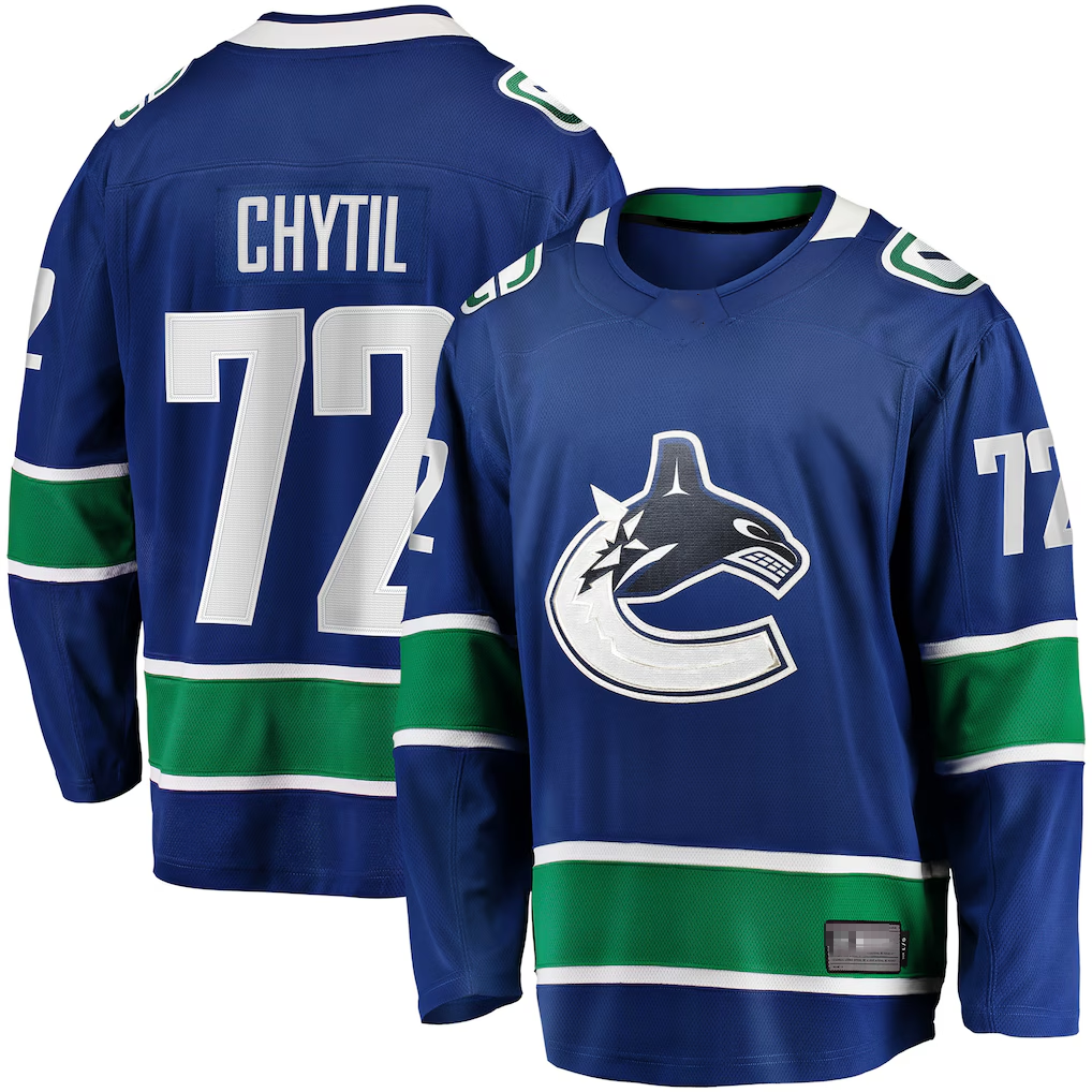 harde V.Canucks #72 Filip Chytil Blue Home Breakaway Jerseys