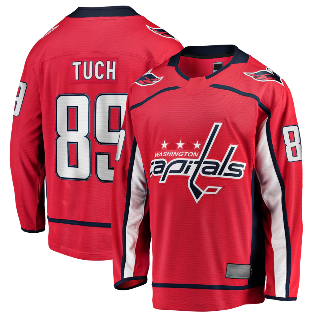 harde W.Capitals #89 Alex Tuch Red Home Breakaway Jerseys