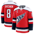 harde W.Capitals #8 Alexander Ovechkin Red Alternate Premium Player Jerseys