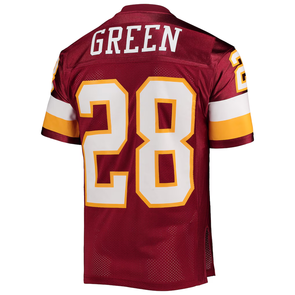 harde W.Commanders 1994 #28 Darrell Green Mitchell & Ness Burgundy Authentic Throwback Retired Player Jersey Stitched Puhic Game Jerseys