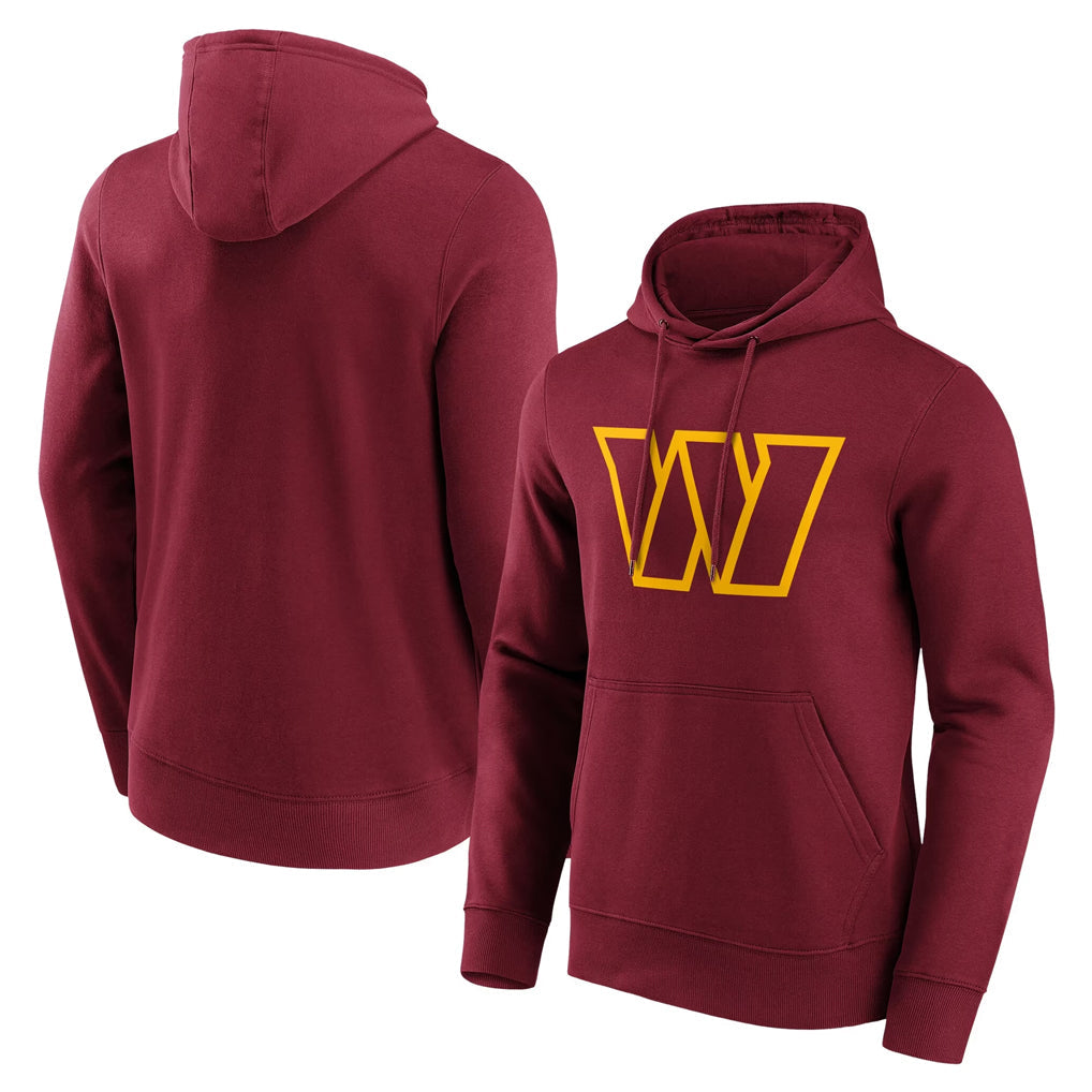 harde W.Commanders Burgundy LOGO Pullover Hoodies Game Blank Player Stitched Jerseys