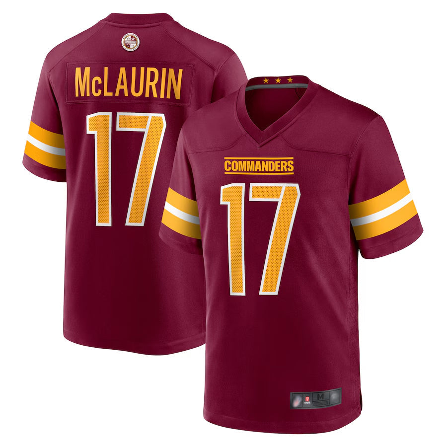harde W.Commanders Home Game Jerseys - Burgundy - #17 Terry McLaurin Player Stitched Jerseys