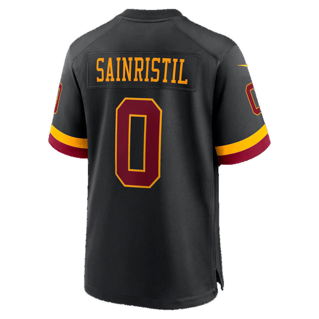 harde W.Commanders #0 Mike Sainristil Black Hail Raiser Alternate Game Stitched Jerseys