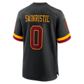 harde W.Commanders #0 Mike Sainristil Black Hail Raiser Alternate Game Stitched Jersey