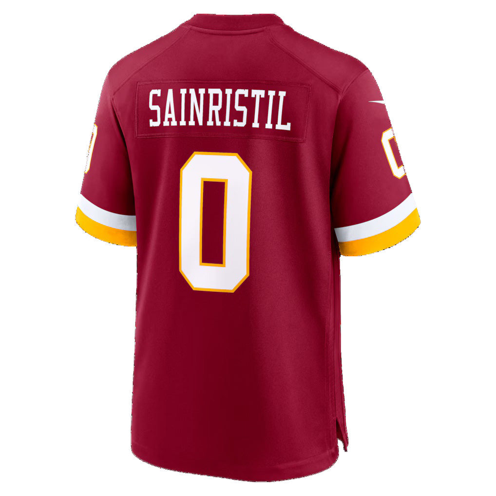 harde W.Commanders #0 Mike Sainristil Burgundy Game Stitched Jersey