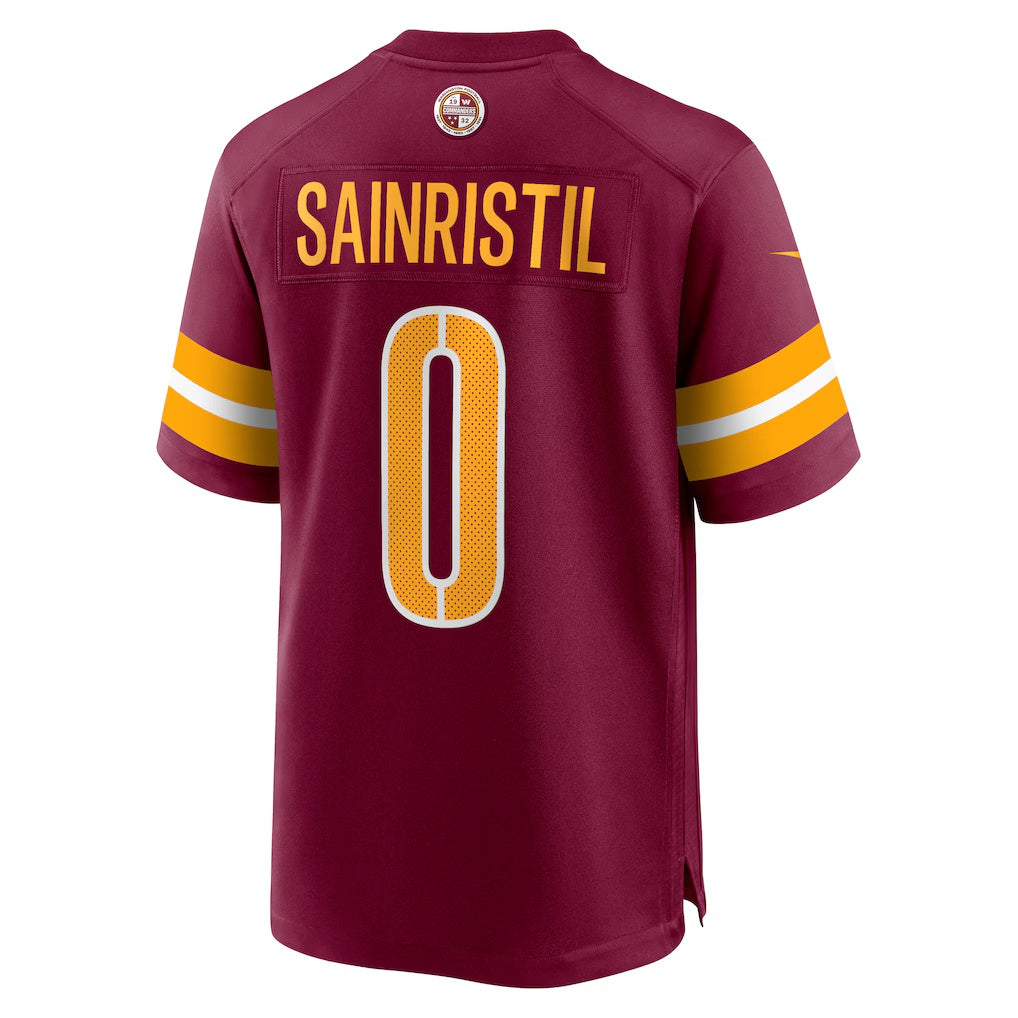 harde W.Commanders #0 Mike Sainristil Burgundy Game Stitched Jerseys