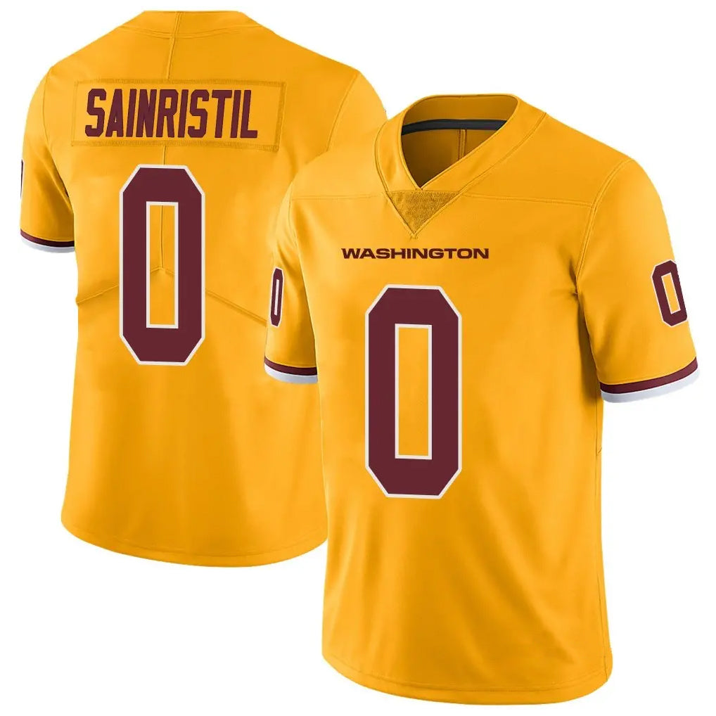 harde W.Commanders #0 Mike Sainristil Player Gold Vapor Limited Stitched Jerseys