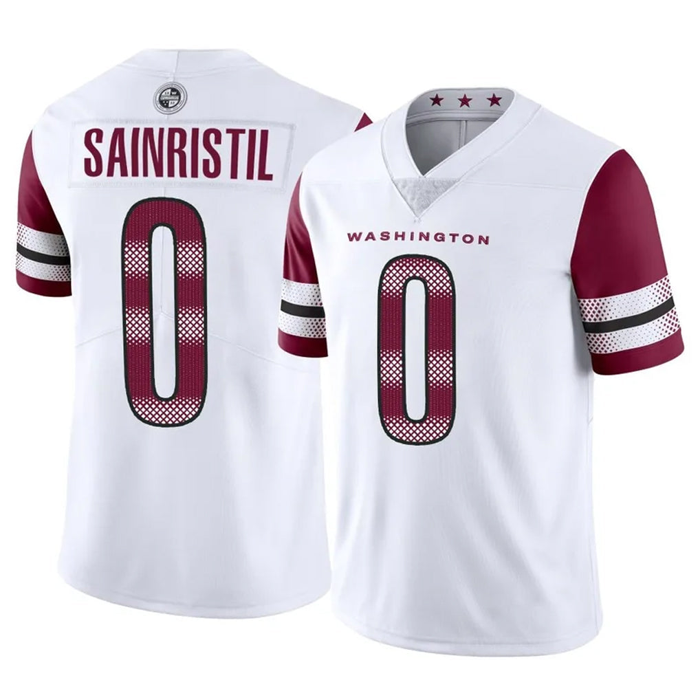 harde W.Commanders #0 Mike Sainristil Player White Limited Vapor Home Game Stitched Jerseys