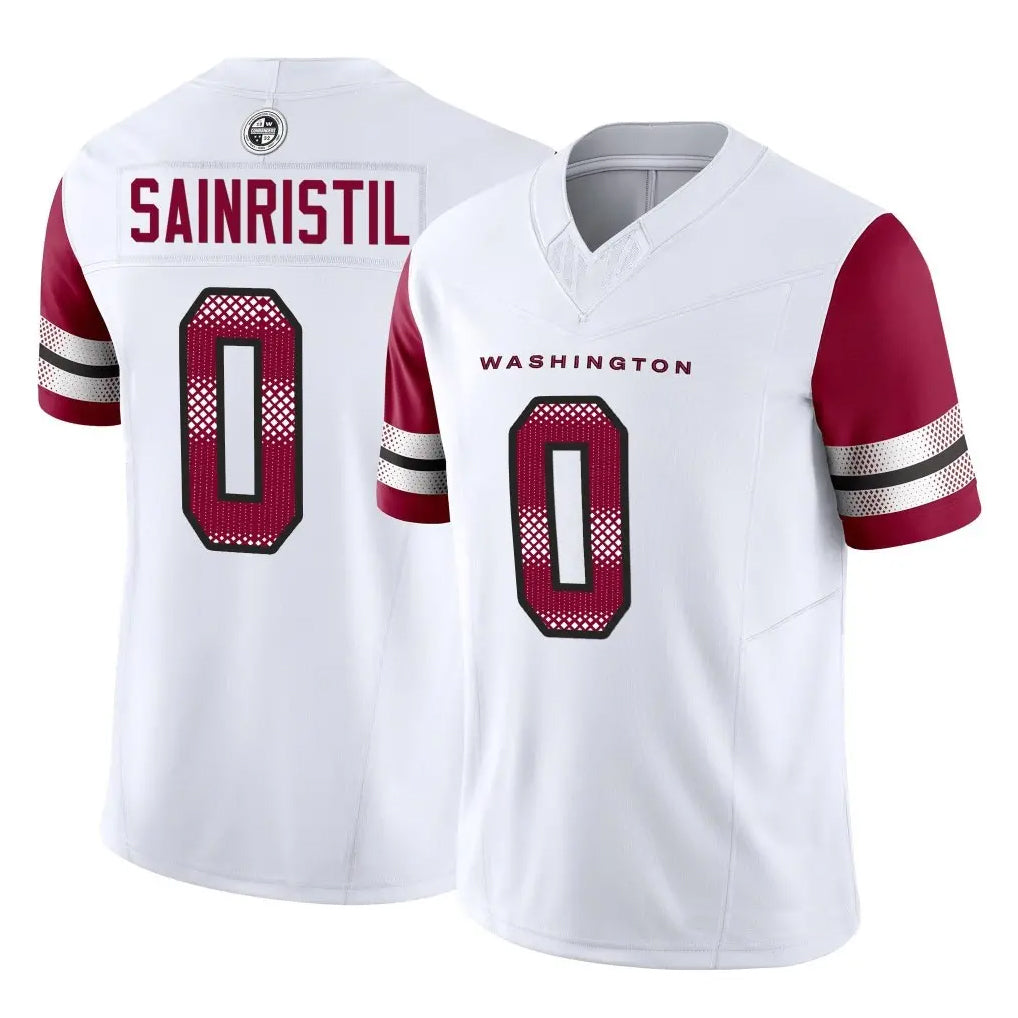 harde W.Commanders #0 Mike Sainristil Player White Vapor F.U.S.E. Limited Stitched Jerseys