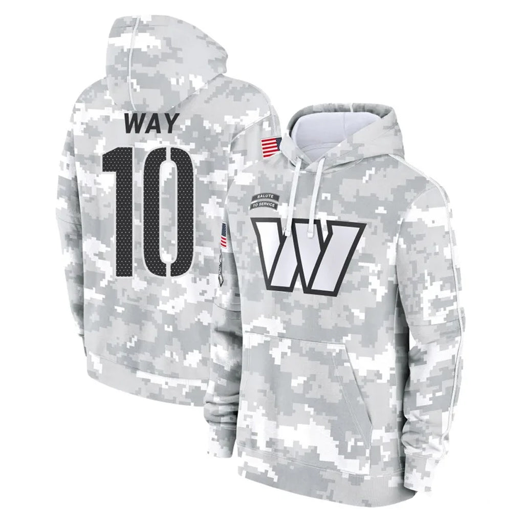 harde W.Commanders #10 Tress Way Player Arctic Camo Limited Salute to Service Pullover Hoodies Game Stitched Jerseys