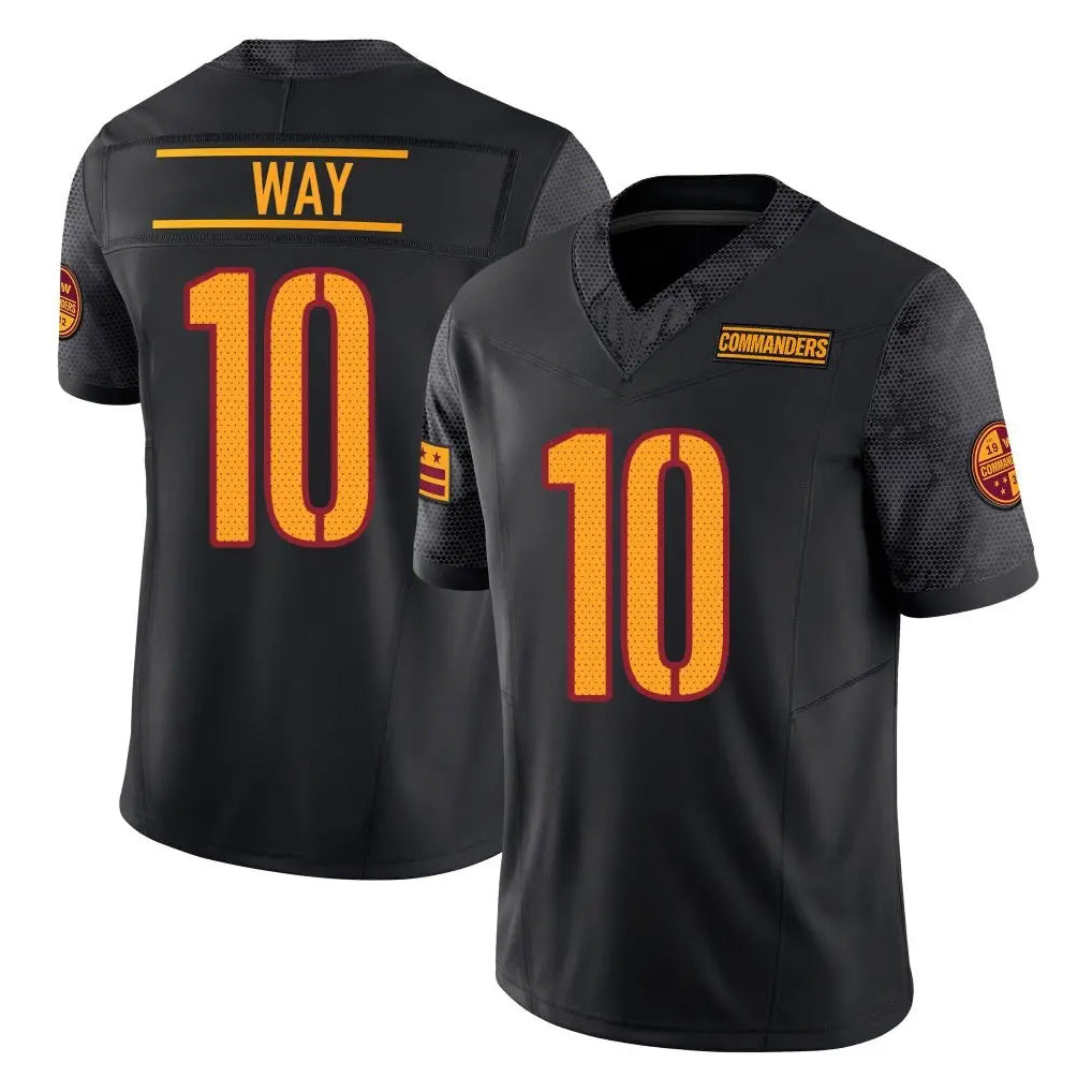 harde W.Commanders #10 Tress Way Player Black Limited Vapor F.U.S.E. Home Game Stitched Jerseys