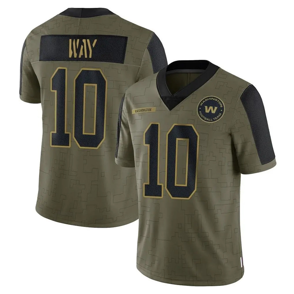 harde W.Commanders #10 Tress Way Player Olive Salute To Service Limited Game Stitched Jerseys
