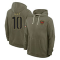 harde W.Commanders #10 Tress Way Player Olive Salute to Service Pullover Hoodies Limited Home Stitched Jerseys