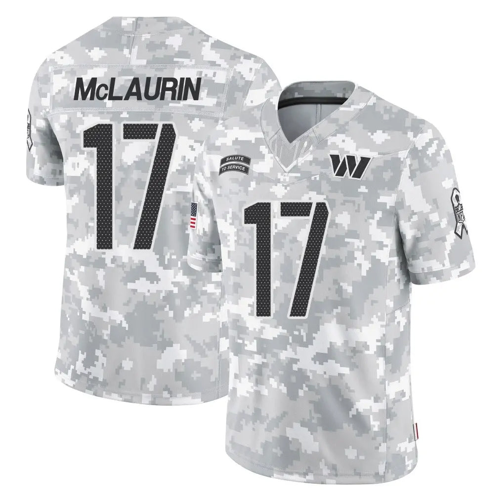 harde W.Commanders #17 Terry Mclaurin Player Arctic Camo Limited Salute To Service Home Game Stitched Jerseys