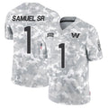 harde W.Commanders #1 Deebo Samuel Sr Player Arctic Camo Salute to Service Limited Football Jerseys