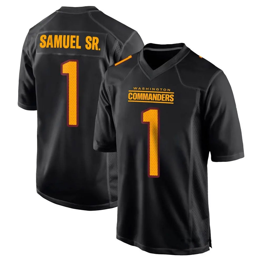 harde W.Commanders #1 Deebo Samuel Sr Player Black Fashion Game Football Jerseys