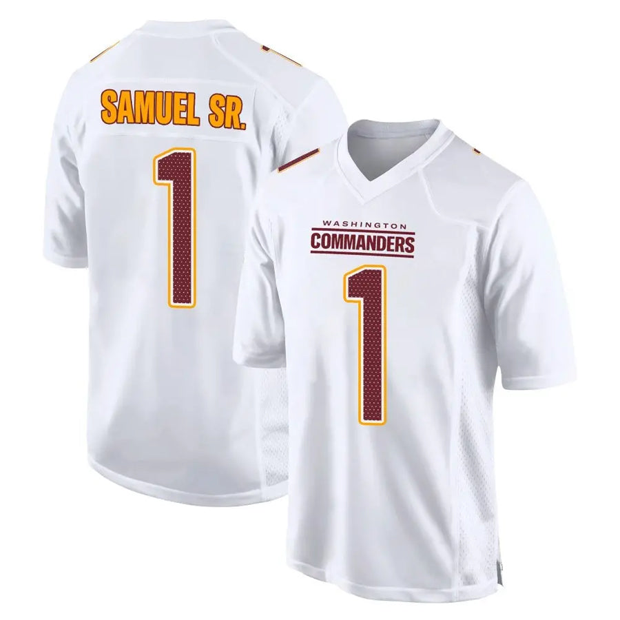 harde W.Commanders #1 Deebo Samuel Sr Player Tundra White Fashion Game Stitched Jerseys