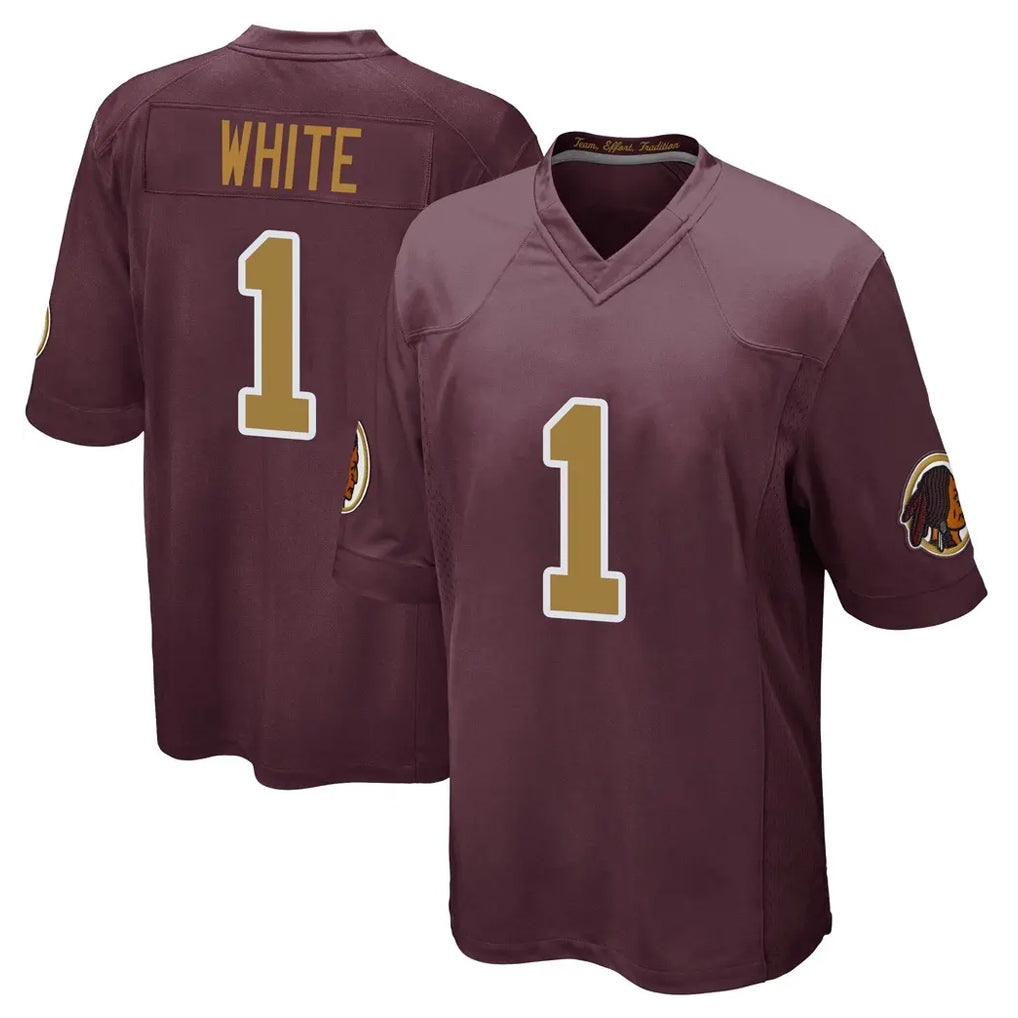 harde W.Commanders #1 Rachaad White Player Burgundy Alternate Home Game Stitched Jerseys