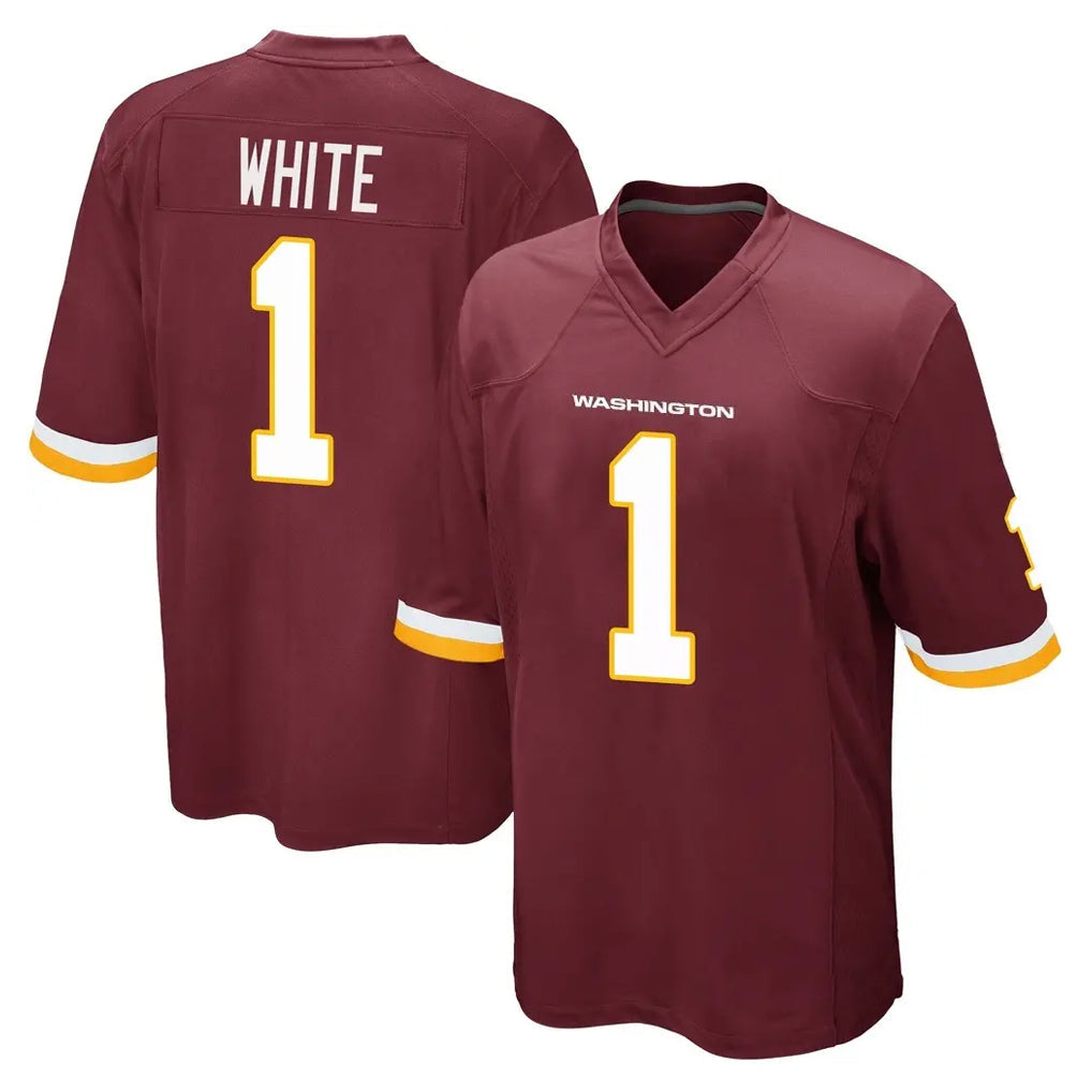 harde W.Commanders #1 Rachaad White Player Burgundy Team Color Home Game Stitched Jerseys