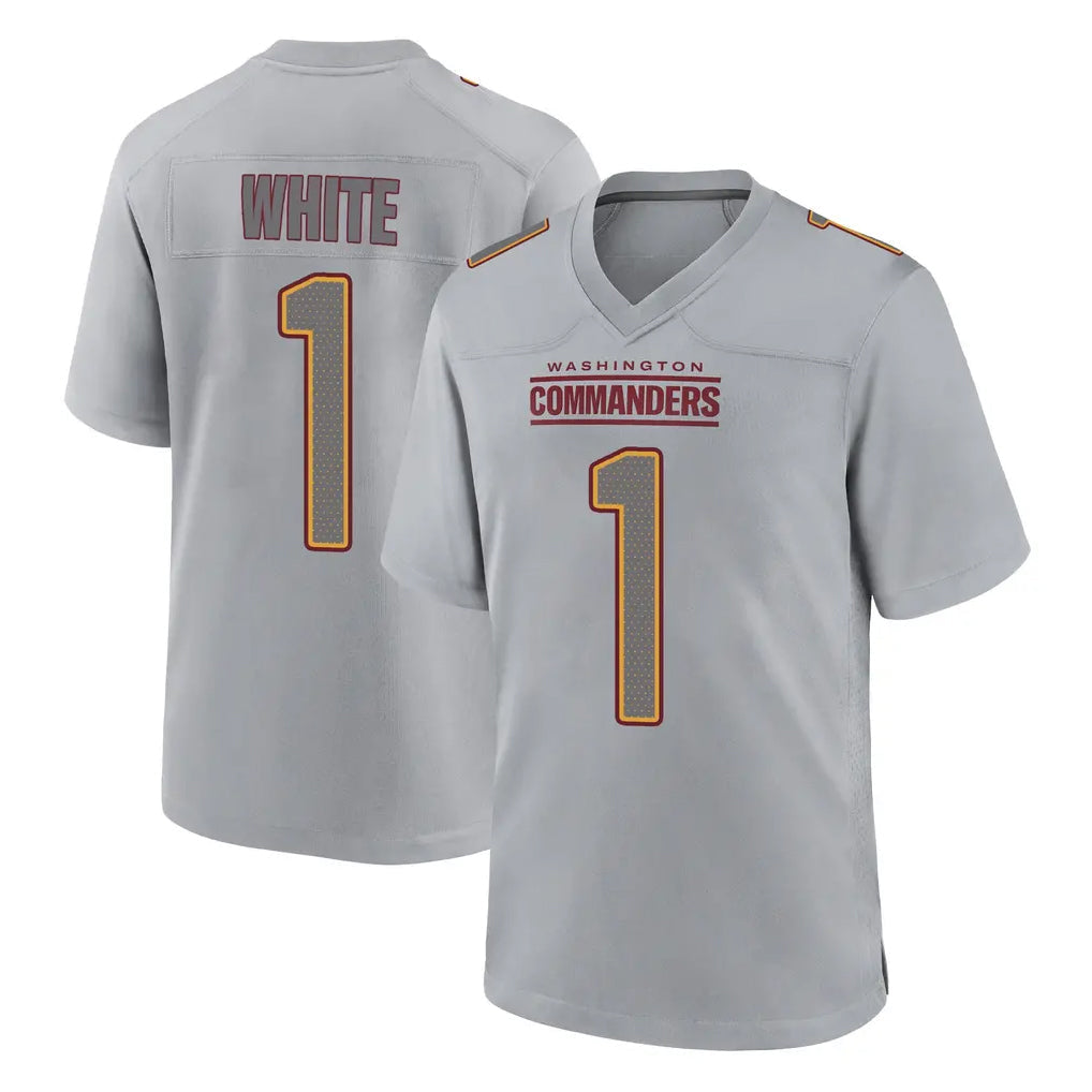 harde W.Commanders #1 Rachaad White Player Gray Atmosphere Fashion Home Game Stitched Jerseys