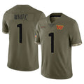 harde W.Commanders #1 Rachaad White Player Olive Salute To Service Limited Home Game Stitched Jerseys