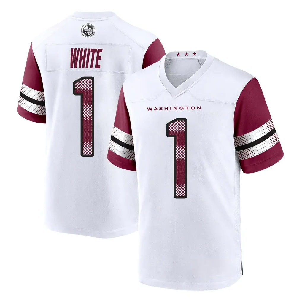 harde W.Commanders #1 Rachaad White Player White Game Home Stitched Jerseys