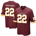 harde W.Commanders #22 Jacory Croskey-Merritt Player Burgundy Game Stitched Jerseys