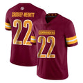 harde W.Commanders #22 Jacory Croskey-Merritt Player Burgundy Limited Vapor Home Game Stitched Jerseys