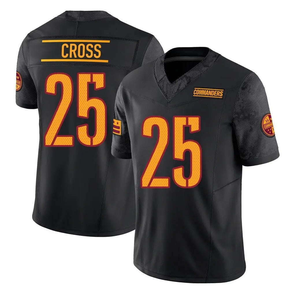 harde W.Commanders #25 Nick Cross Player Black Limited Vapor F.U.S.E. Home Game Stitched Jerseys