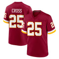 harde W.Commanders #25 Nick Cross Player Burgundy Game Home Stitched Jerseys