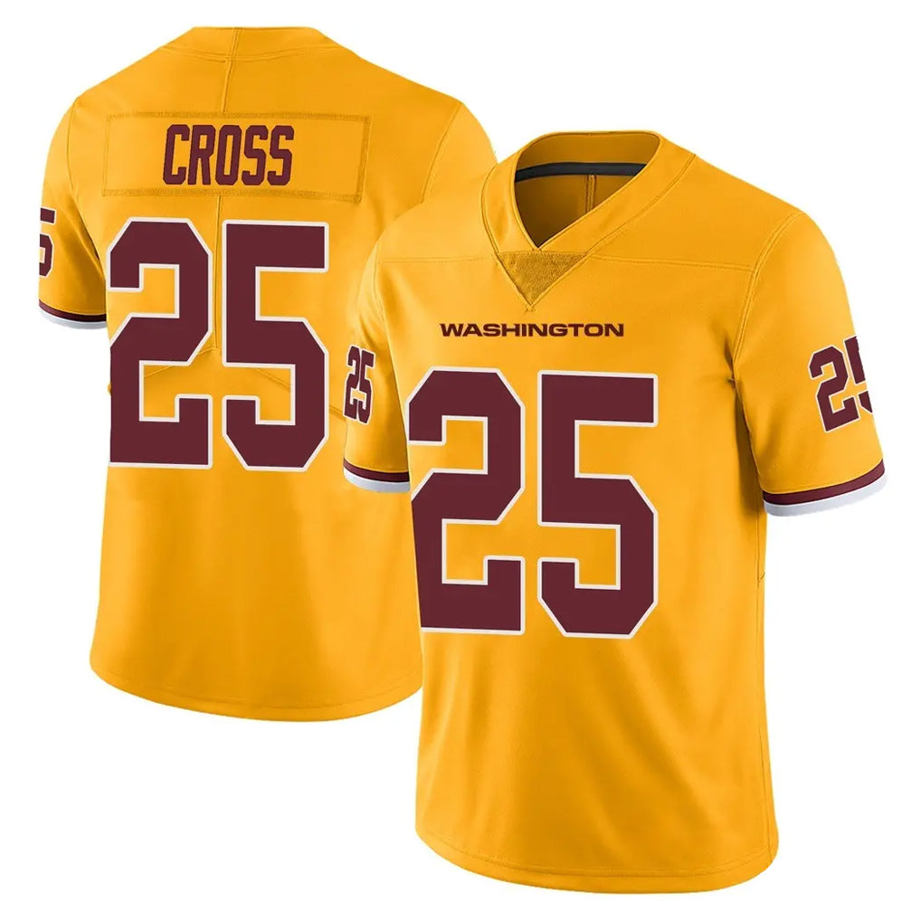 harde W.Commanders #25 Nick Cross Player Gold Limited Color Rush Home Game Stitched Jerseys
