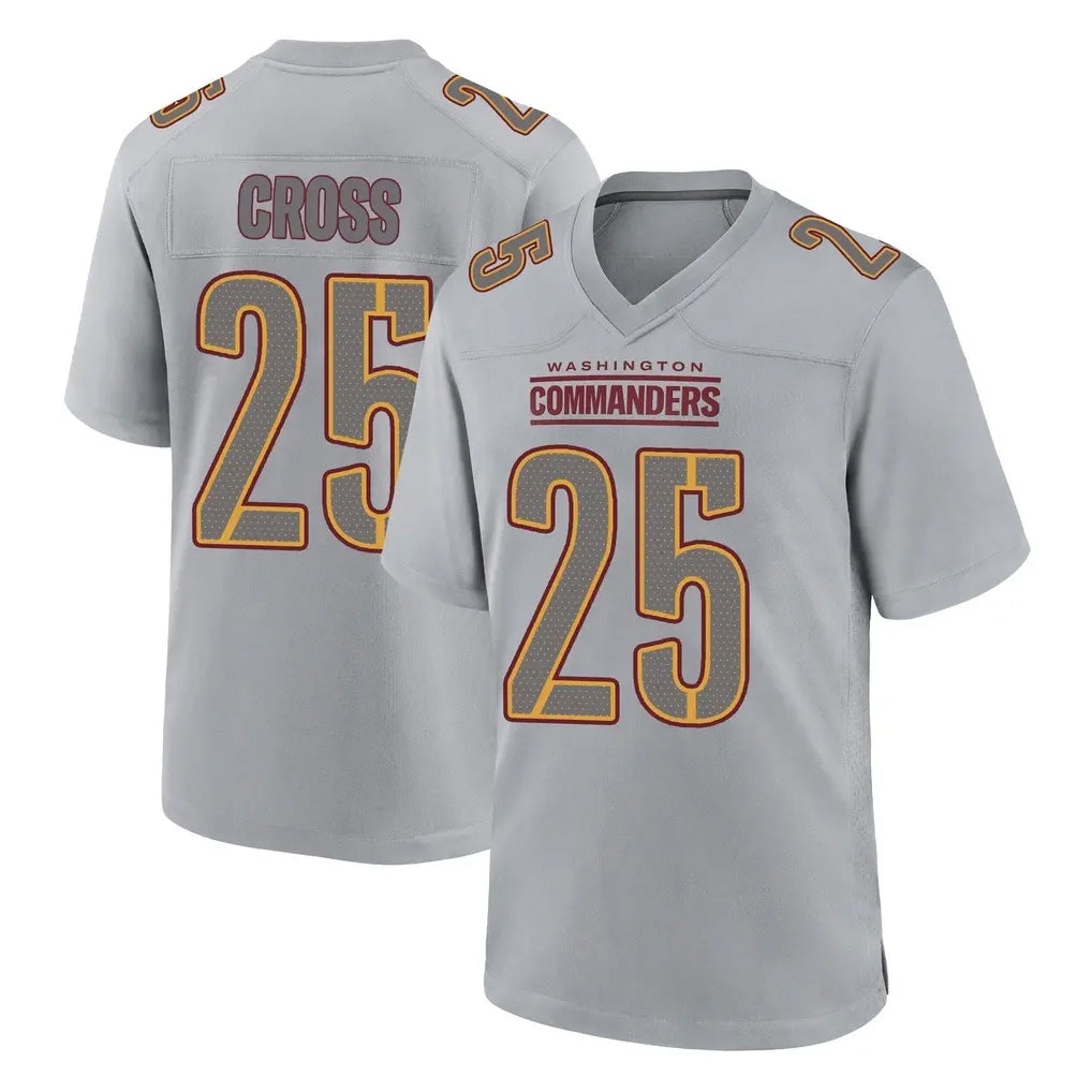 harde W.Commanders #25 Nick Cross Player Gray Atmosphere Fashion Home Game Stitched Jerseys