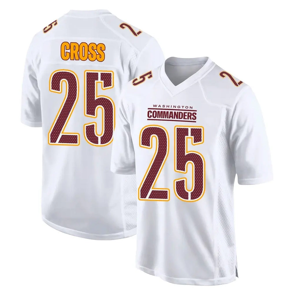 harde W.Commanders #25 Nick Cross Player White Tundra Fashion Home Game Stitched Jerseys