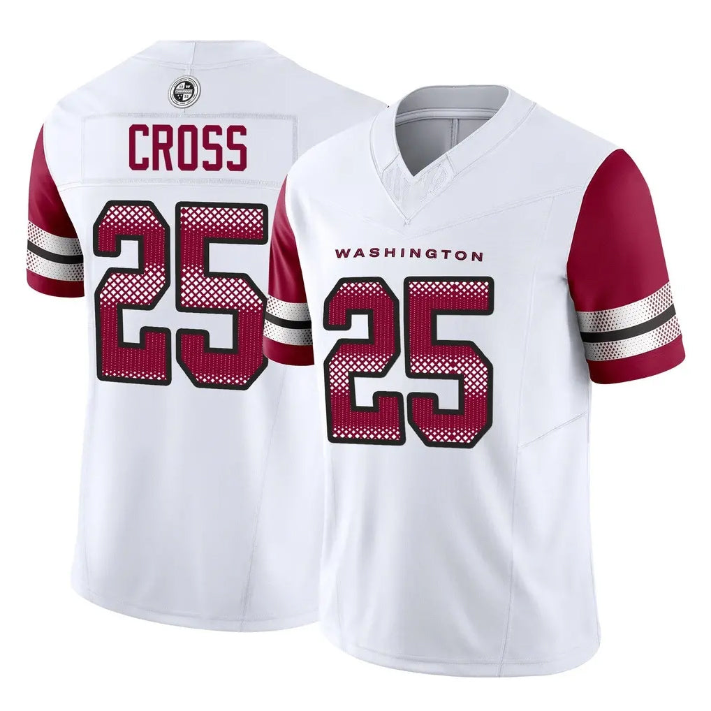 harde W.Commanders #25 Nick Cross Player White Vapor F.U.S.E. Limited Home Game Stitched Jerseys