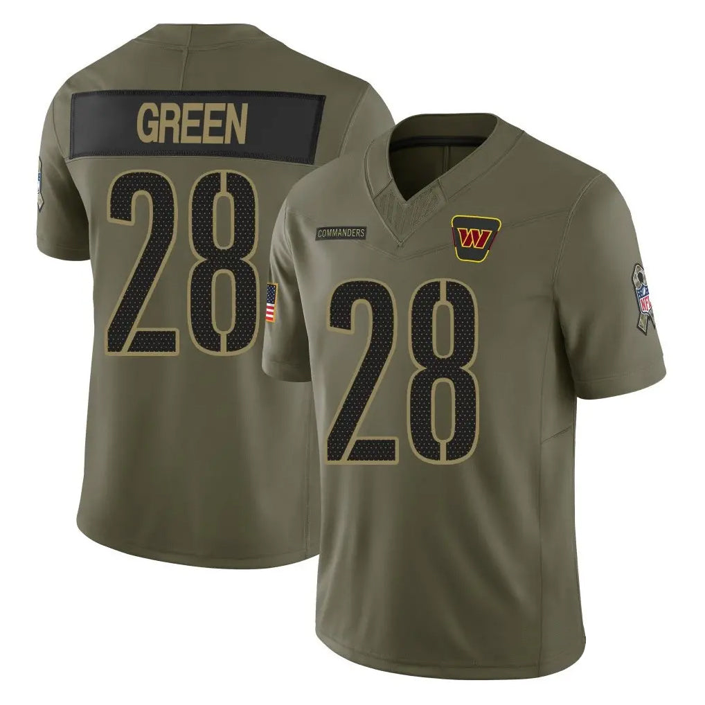 harde W.Commanders #28 Darrell Green Player  Olive Salute To Service Limited Stitched Jerseys