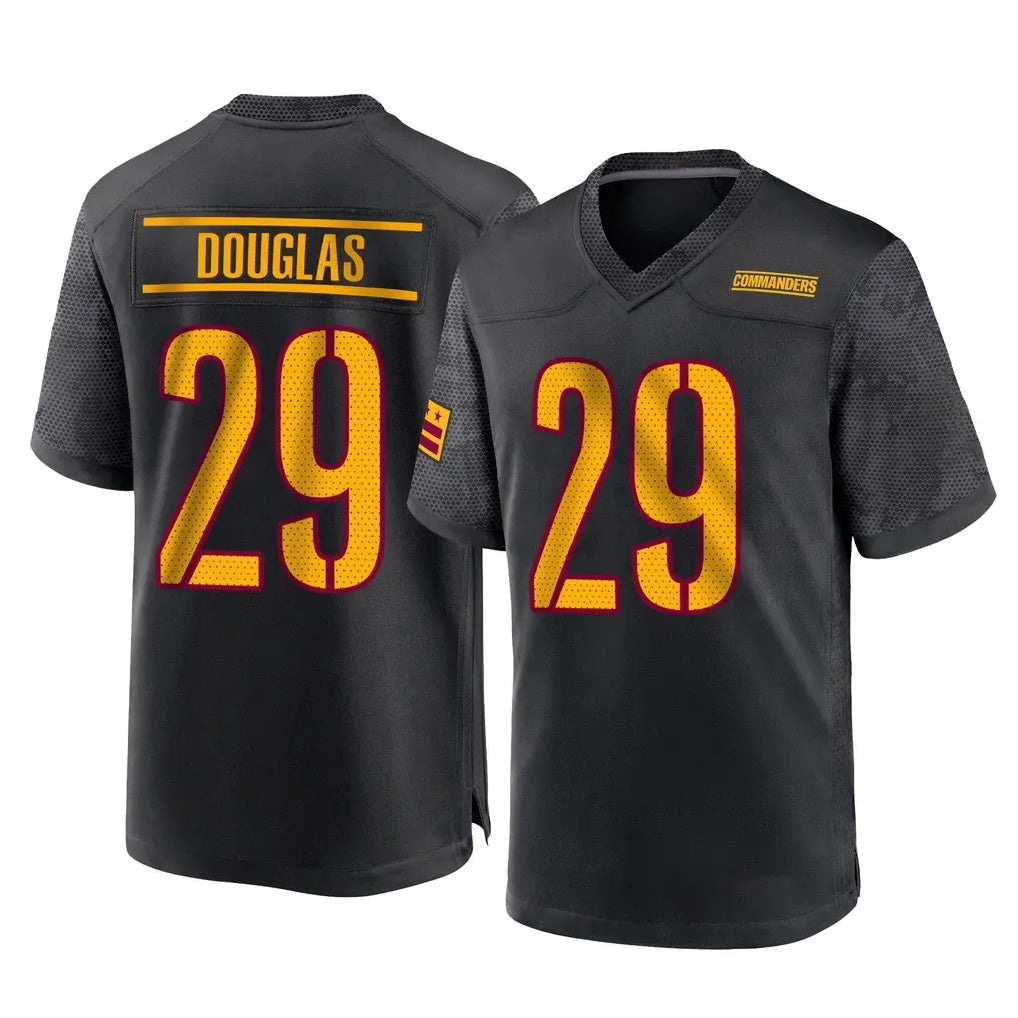harde W.Commanders #29 Rasul Douglas Player Black Home Game Stitched Jerseys