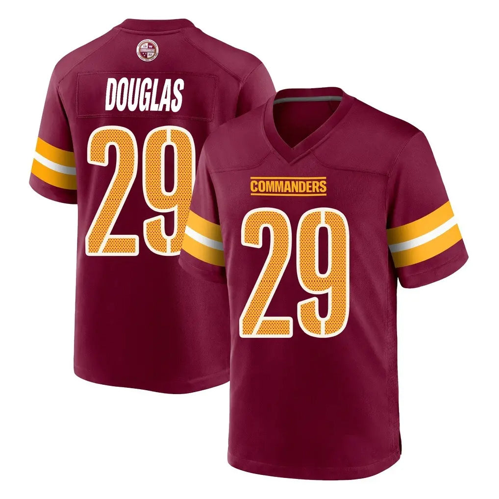 harde W.Commanders #29 Rasul Douglas Player Burgundy Home Game Stitched Jerseys