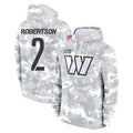 harde W.Commanders #2 Amik Robertson Player Arctic Camo Limited Salute to Service Pullover Hoodies Game Stitched Jerseys