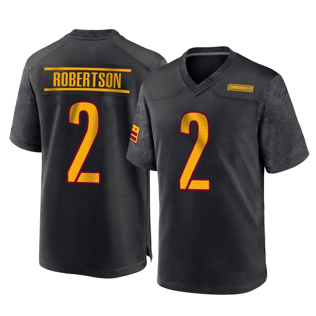 harde W.Commanders #2 Amik Robertson Player Black Home Game Stitched Jerseys