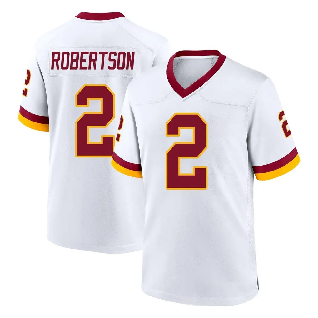 harde W.Commanders #2 Amik Robertson Player White Home Game Stitched Jerseys