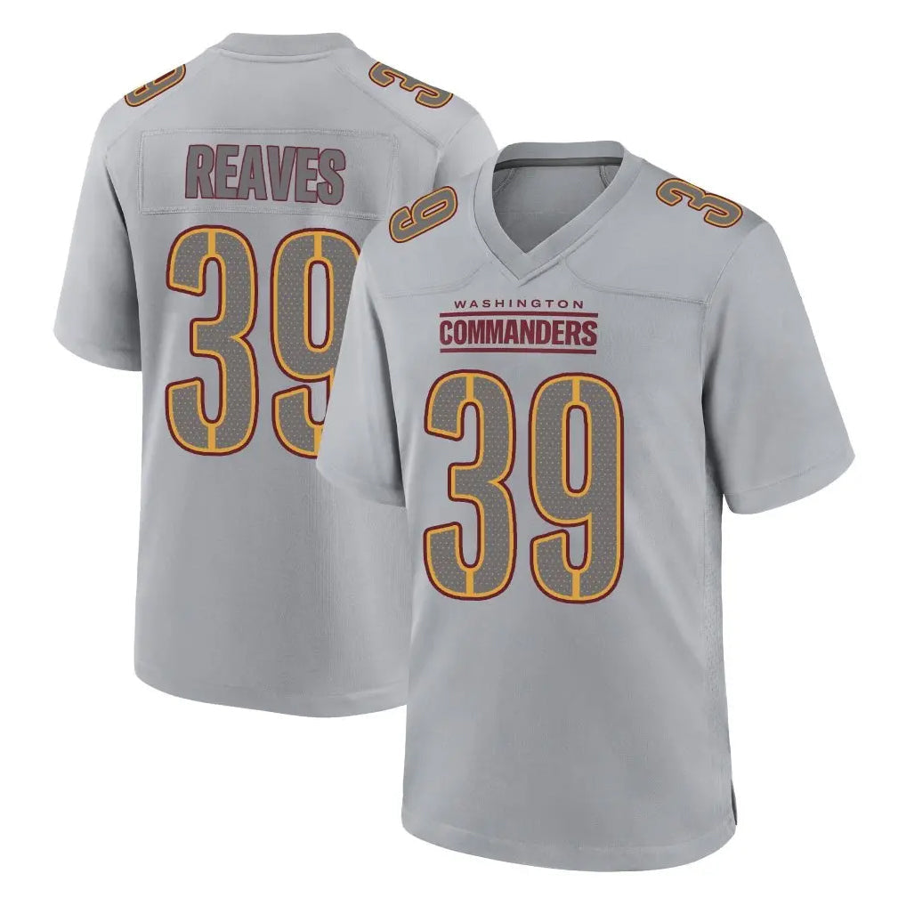 harde W.Commanders #39 Jeremy Reaves Player Gray Atmosphere Fashion Home Game Stitched Jerseys