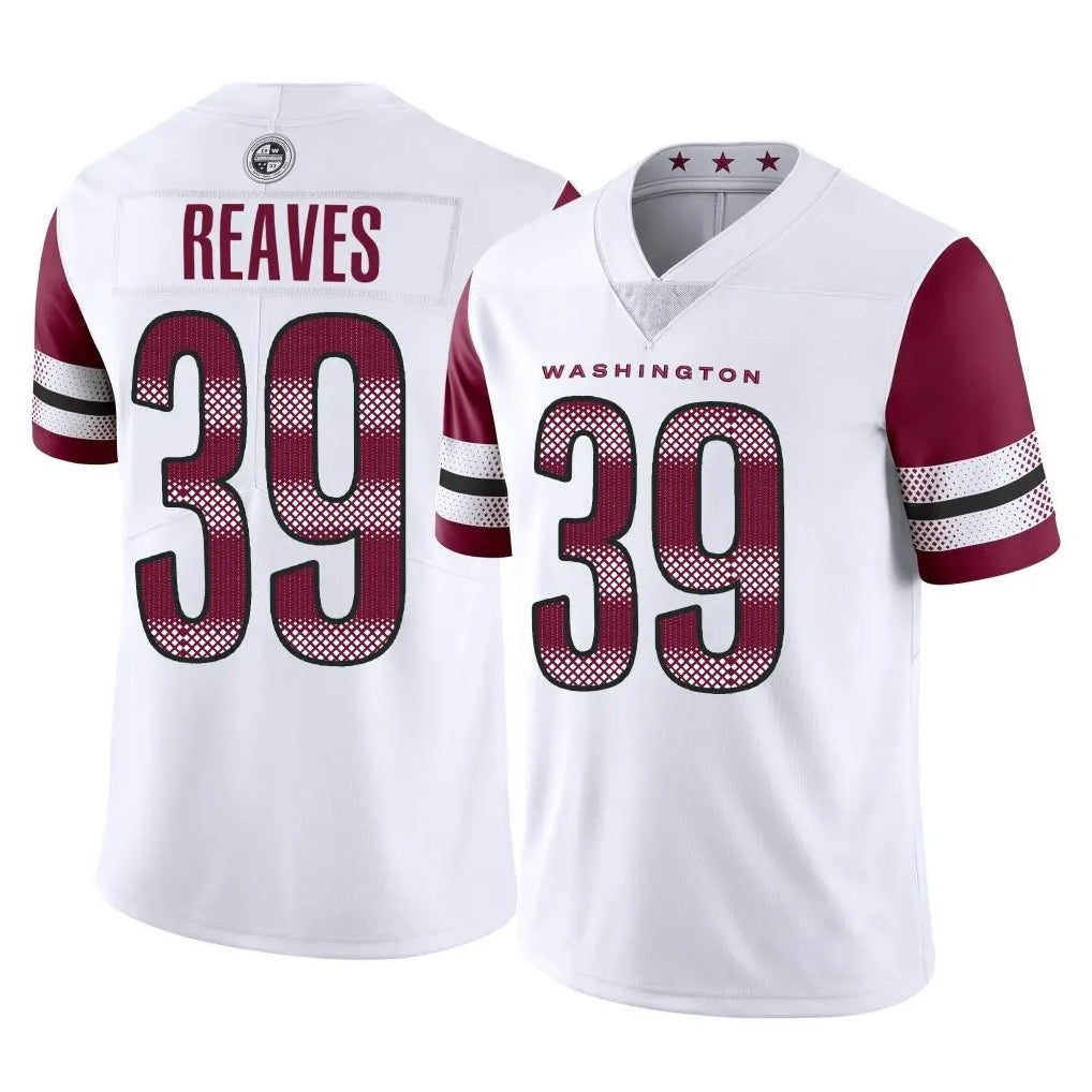harde W.Commanders #39 Jeremy Reaves Player White Limited Vapor Home Game Stitched Jerseys