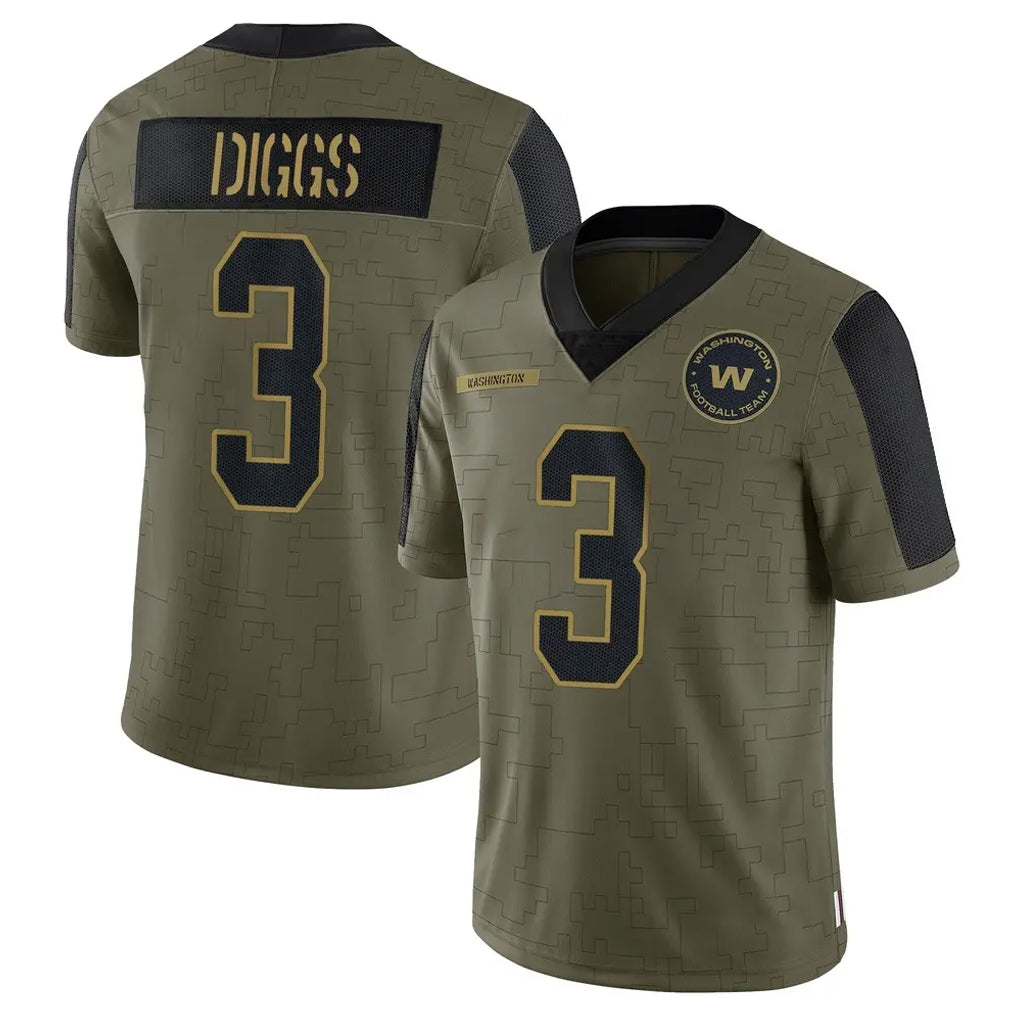 harde W.Commanders #3 Stefon Diggs Player Olive Salute To Service Limited Game Stitched Jerseys