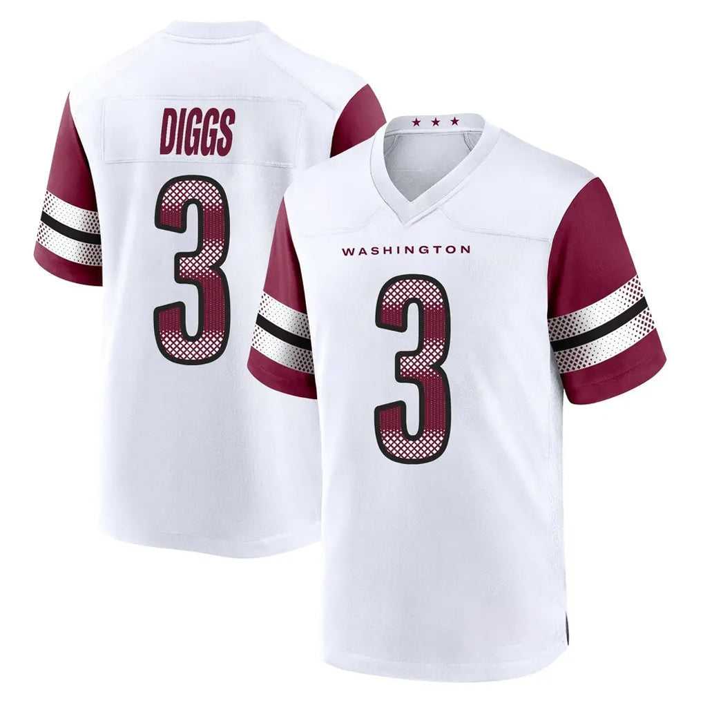 harde W.Commanders #3 Stefon Diggs Player White Game Home Stitched Jerseys