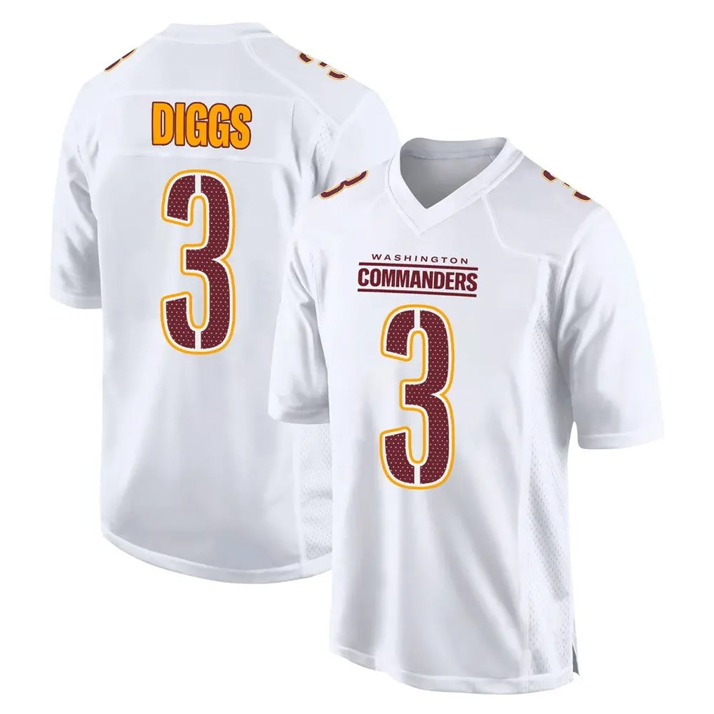 harde W.Commanders #3 Stefon Diggs Player White Tundra Fashion Home Game Stitched Jerseys