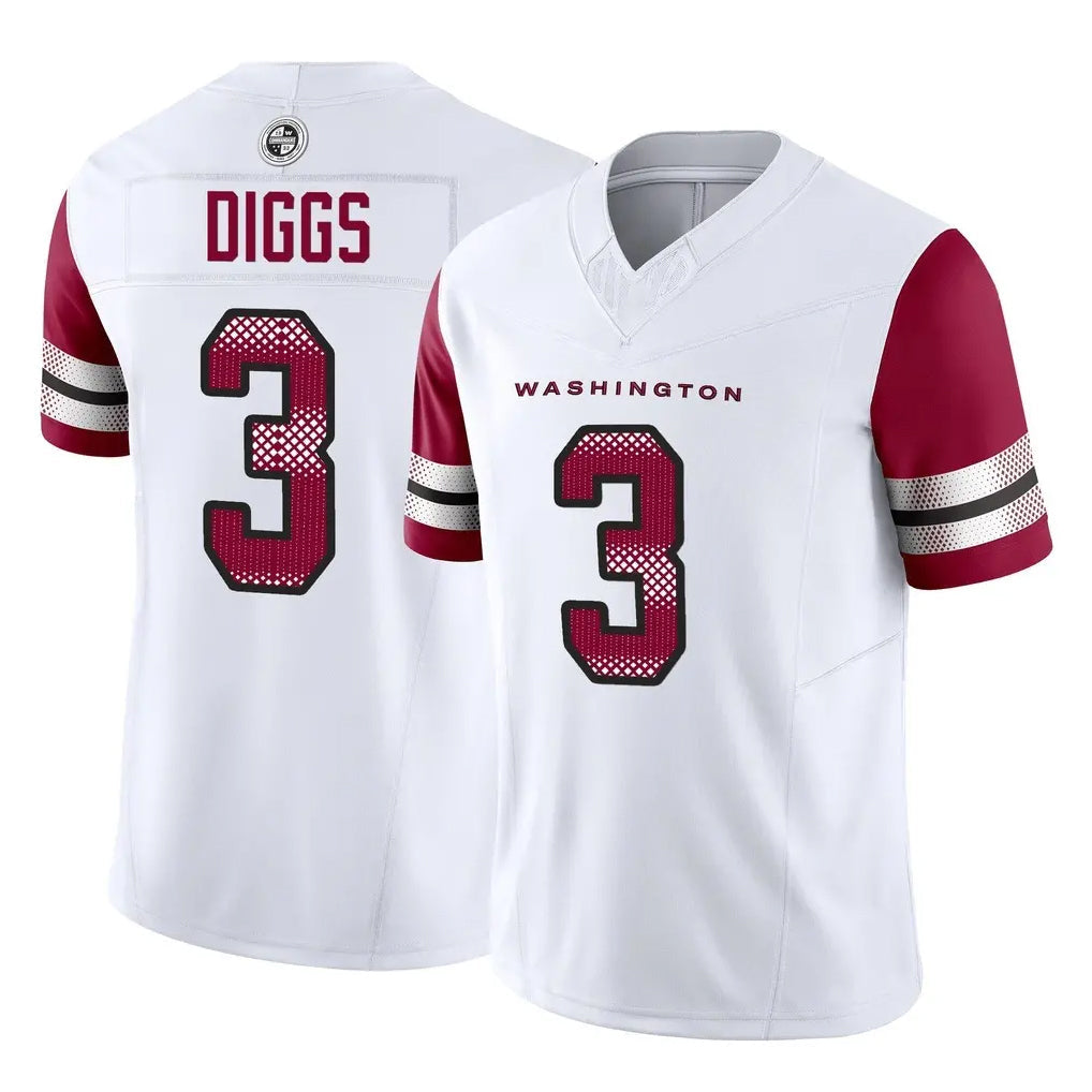 harde W.Commanders #3 Stefon Diggs Player White Vapor F.U.S.E. Limited Home Game Stitched Jerseys