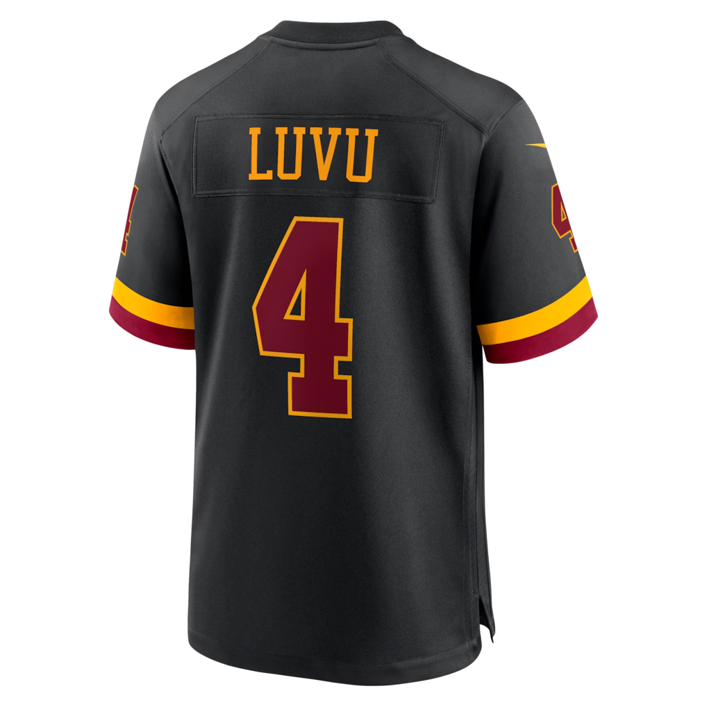 harde W.Commanders #4 Frankie Luvu Black Hail Raiser Alternate Game Stitched Jerseys