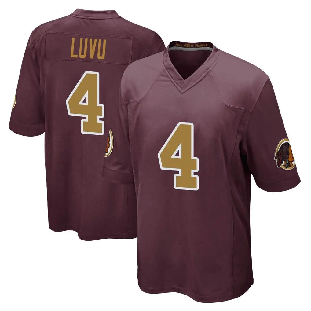 harde W.Commanders #4 Frankie Luvu Player Burgundy Alternate Home Game Stitched Jerseys