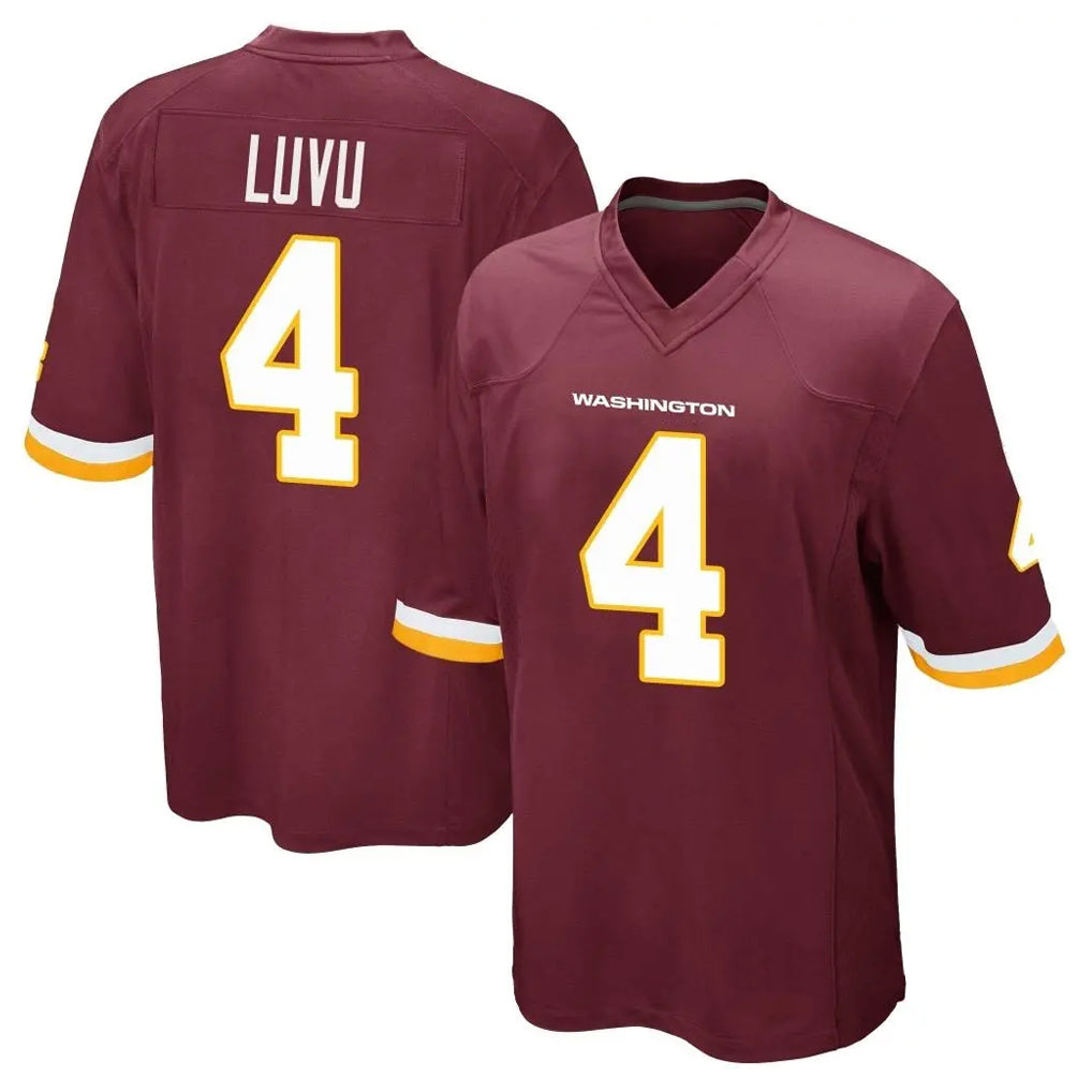 harde W.Commanders #4 Frankie Luvu Player Burgundy Game Stitched Jerseys