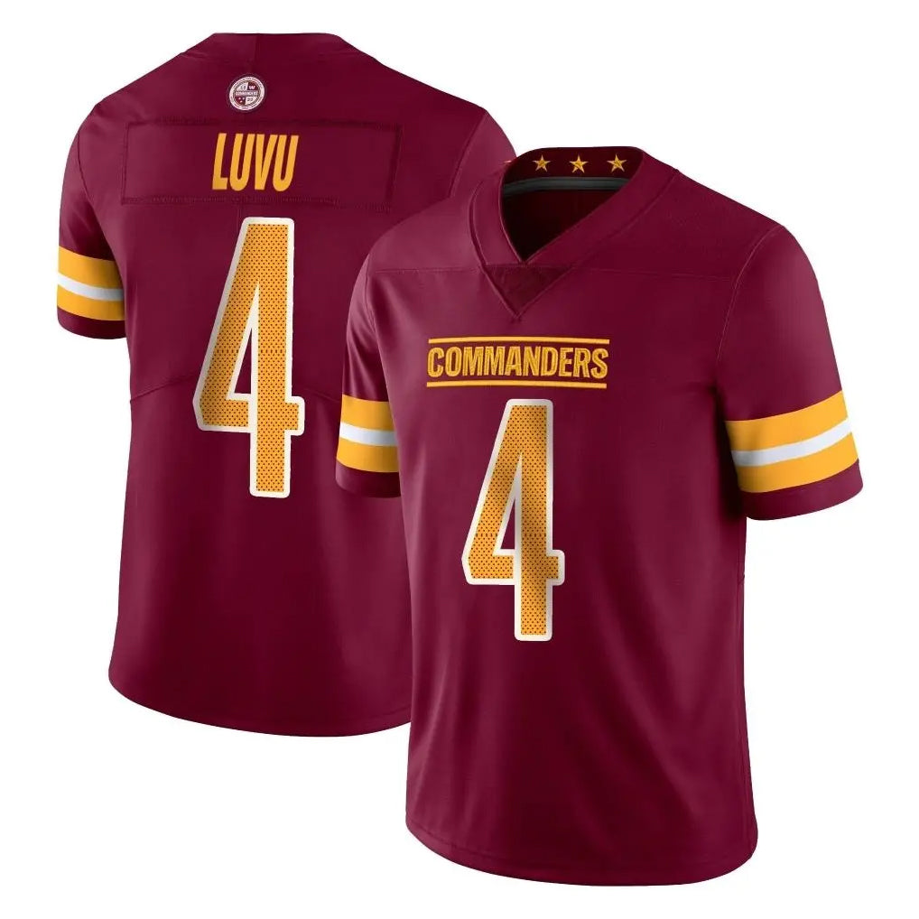 harde W.Commanders #4 Frankie Luvu Player Burgundy Limited Vapor Home Game Stitched Jerseys